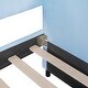 preview thumbnail 10 of 10, Twin Size Daybed with Pull-out Twin Trundle Bed & Wood Slat Support, Velvet Upholstered Bed Frame for Bedroom, Light Blue