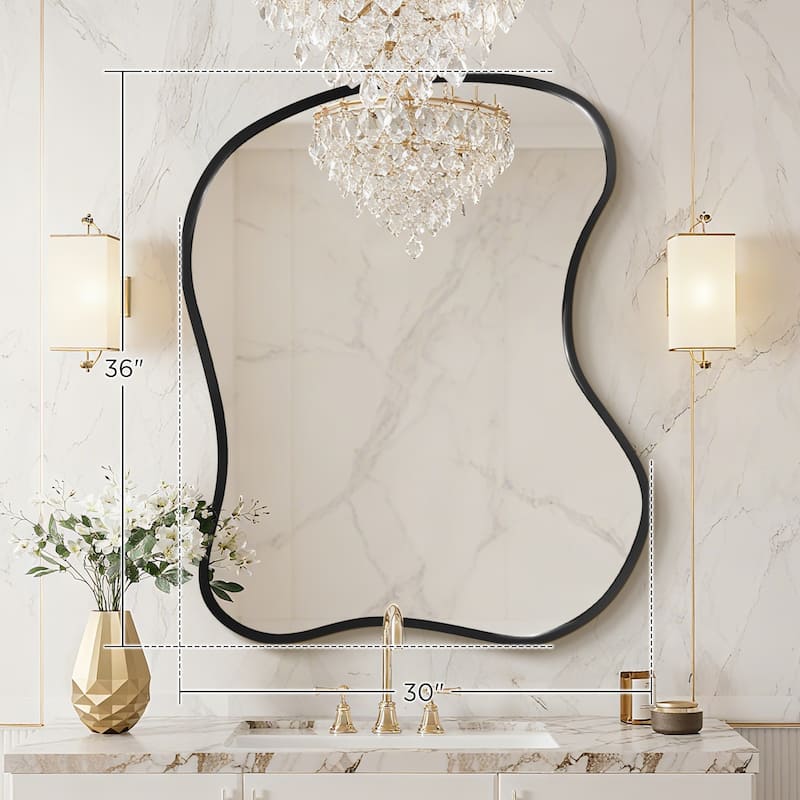 Artistic Aluminum Alloy Framed Decorative Wall Mirror