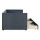 preview thumbnail 4 of 7, Twin Size Grey Corduroy Accent Daybed Sofa Bed Dual Storage Drawers & Wood Slat Modern Design