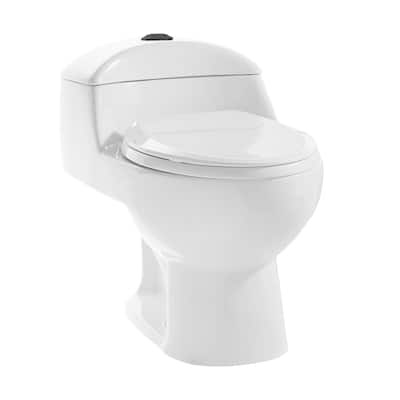 Montparnasse One Piece Elongated Toilet Dual Flush, Black Hardware 1.1/1.6 Gpf - 19.55" x 16.15" 24"