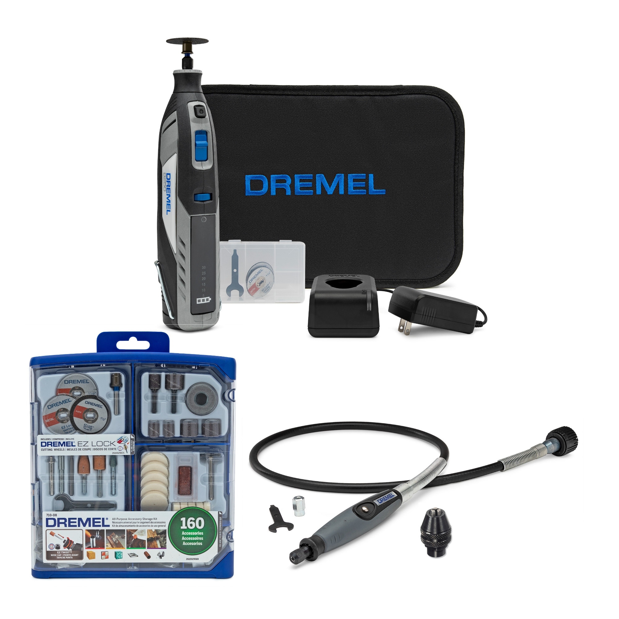 Dremel 8250 12V Lithium-Ion Battery Cordless Rotary Tool w/ Accessory