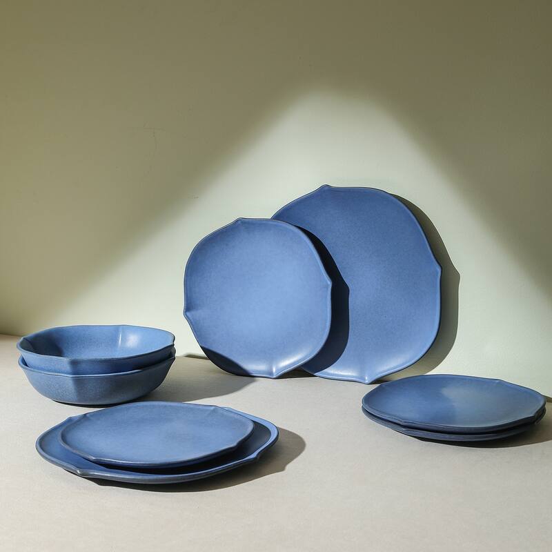 Stone Lain Baskerville Stoneware Dinnerware Set - Blue - 12 Piece