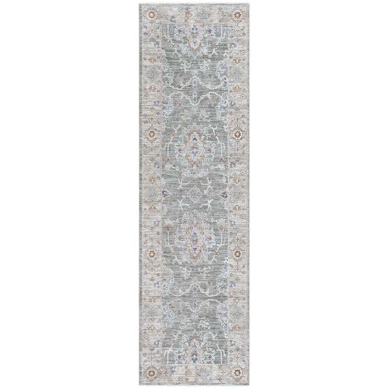 Artistic Weavers Hunza Vintage Oriental Area Rug - 2' 2" x 7' 7" - Dark Grey