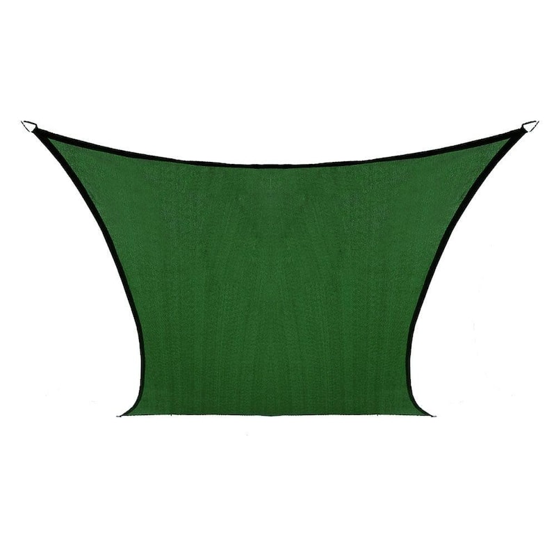 Boen Square Sun Shade Sail Canopy Awning UV Block for Outdoor Patio Garden and Backyard - Green - 12'x12'