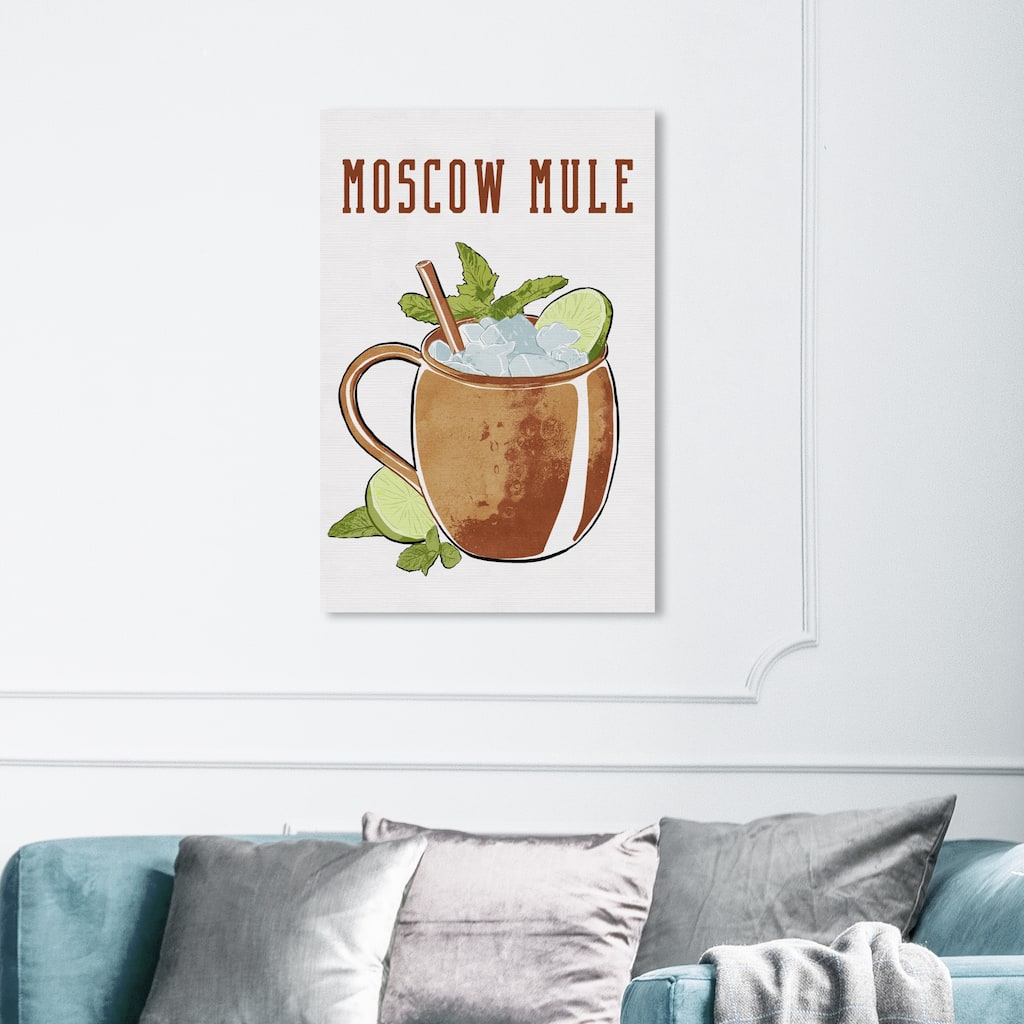 Wynwood Studio 'Moscow Mule' Drinks and Spirits Wall Art Canvas Print Cocktails - Brown, Green