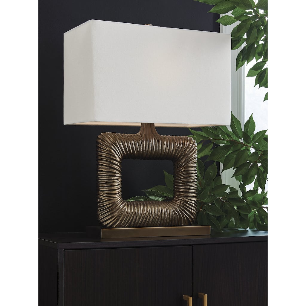 Signature Design by Ashley Garronby Brown Table Lamp - 18" W x 9" D x 24" H