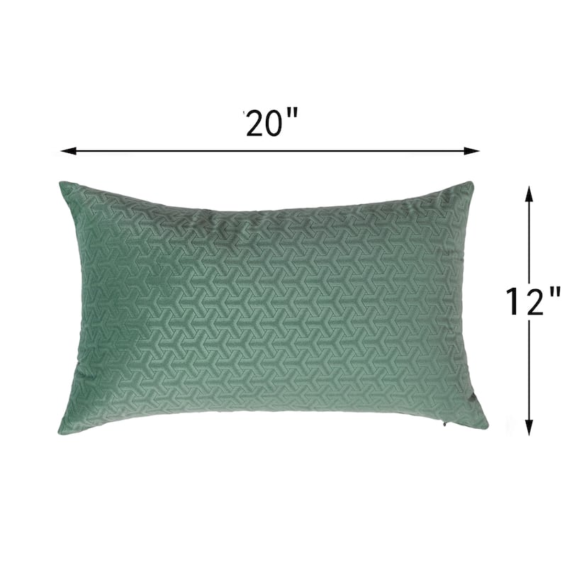 Adeco Set of 2 12"x 20" Rectangular Pillowcase Fabric Throw Pillow Covers