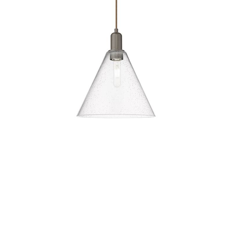 Innovations Lighting 716-1P-14-12 Berkshire Glass Pendant Berkshire - Oil Rubbed Bronze / Seedy