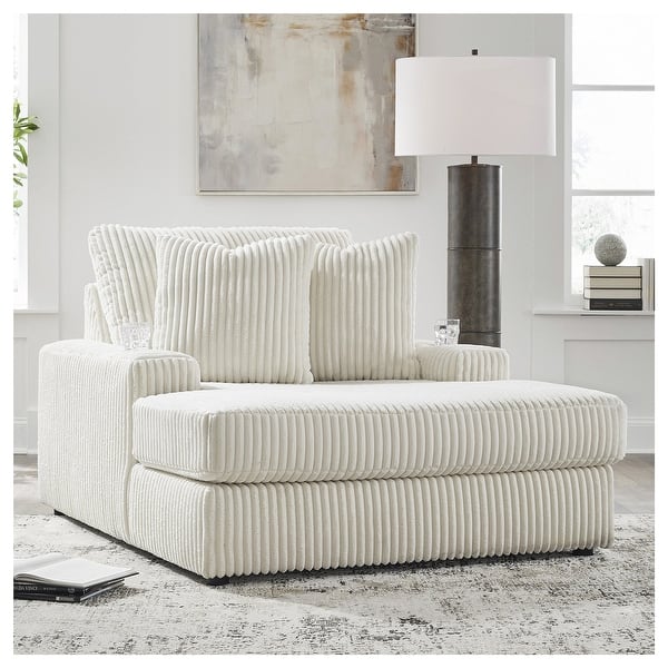 slide 2 of 33, Signature Design by Ashley Lindyn Chaise - 51"W x 64"D x 40"H Ivory