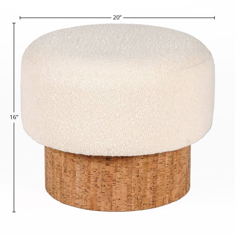 Jubilee 16" Tall Accent Stool, Cream