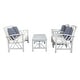 preview thumbnail 74 of 117, SAFAVIEH Fontana 4-piece Acacia Solid Wood Outdoor Conversation Patio Set