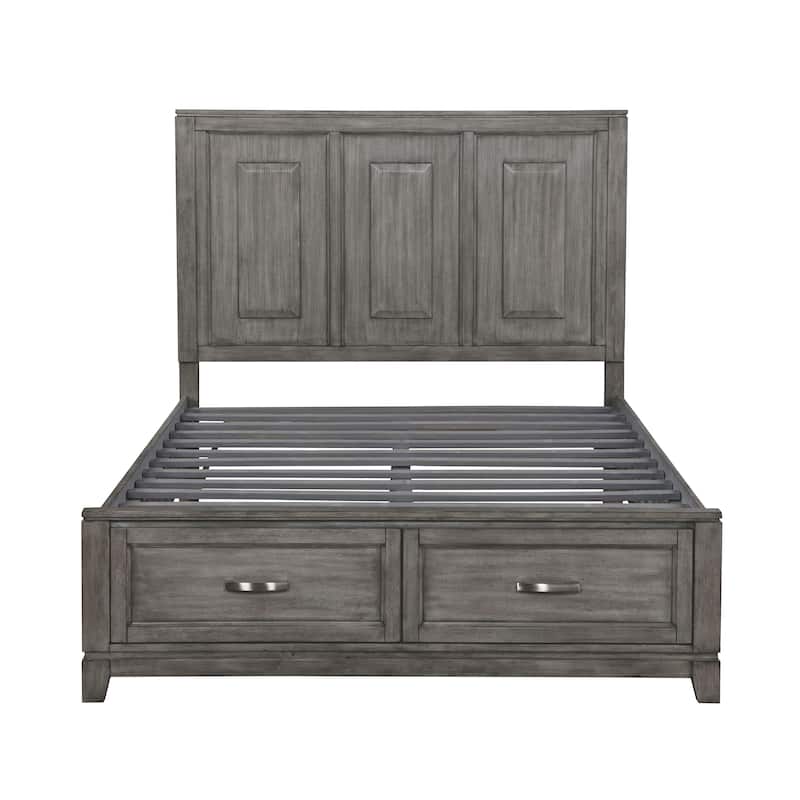 Asa Platform Bed with Footboard Storage, Queen