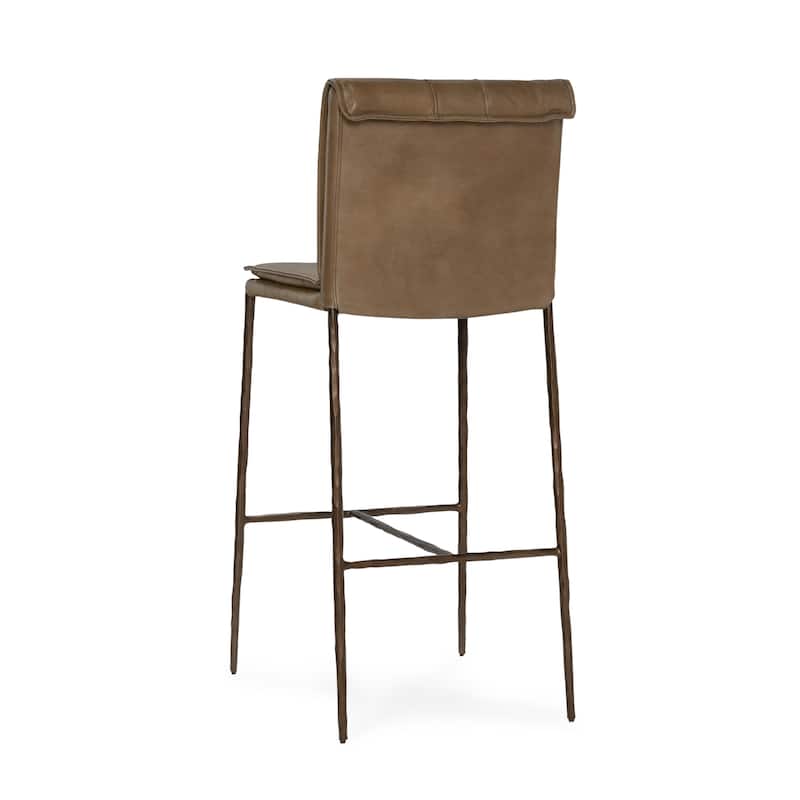 Classic Home Tuscan Leather Bar and Counter Stool