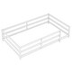 preview thumbnail 34 of 34, Twin Sturdy Structure Wood Floor Bed with Guardrail and Fence for Kids, Montessori Bed
