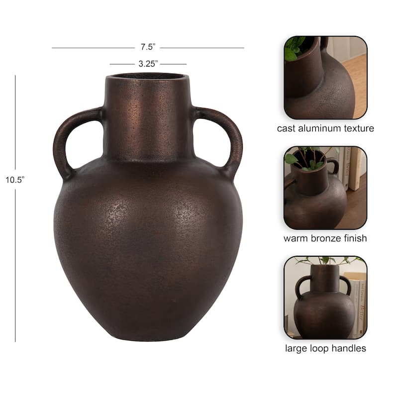 Kate and Laurel Lusila Decorative Metal Vase