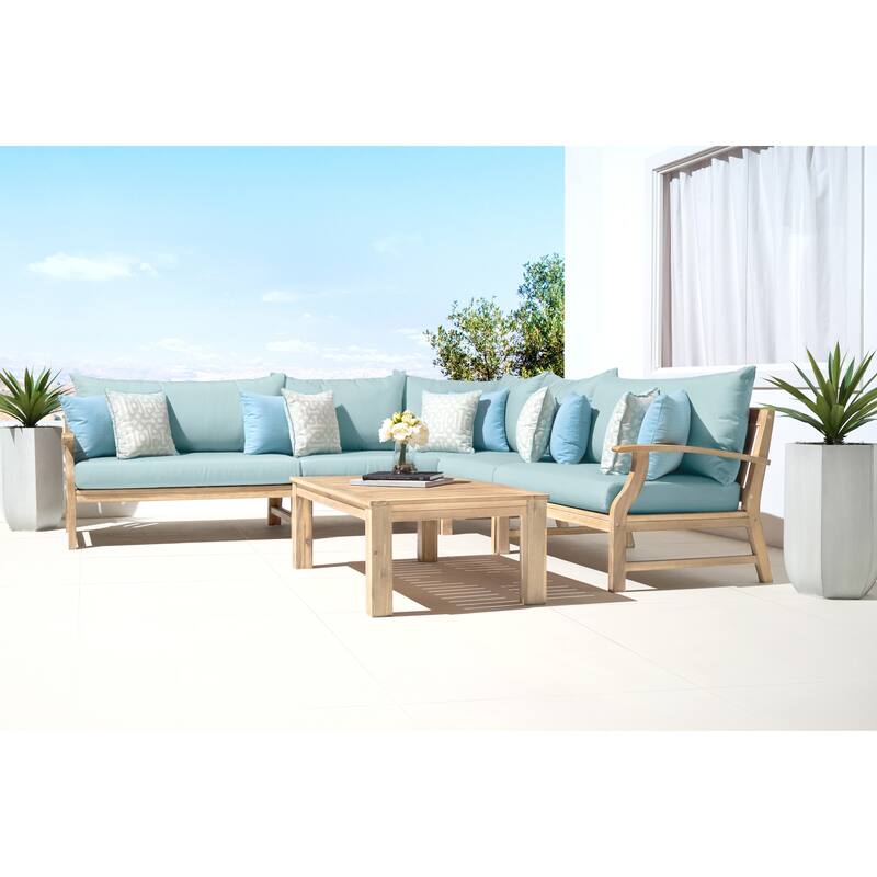 Kooper 6 Piece Sunbrella Outdoor Patio Sectional with Table
