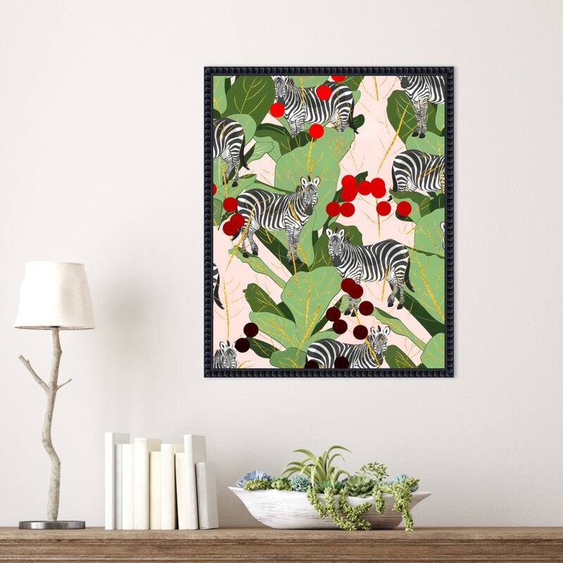 Zebra Harem by Uma Gokhale Framed Canvas Wall Art