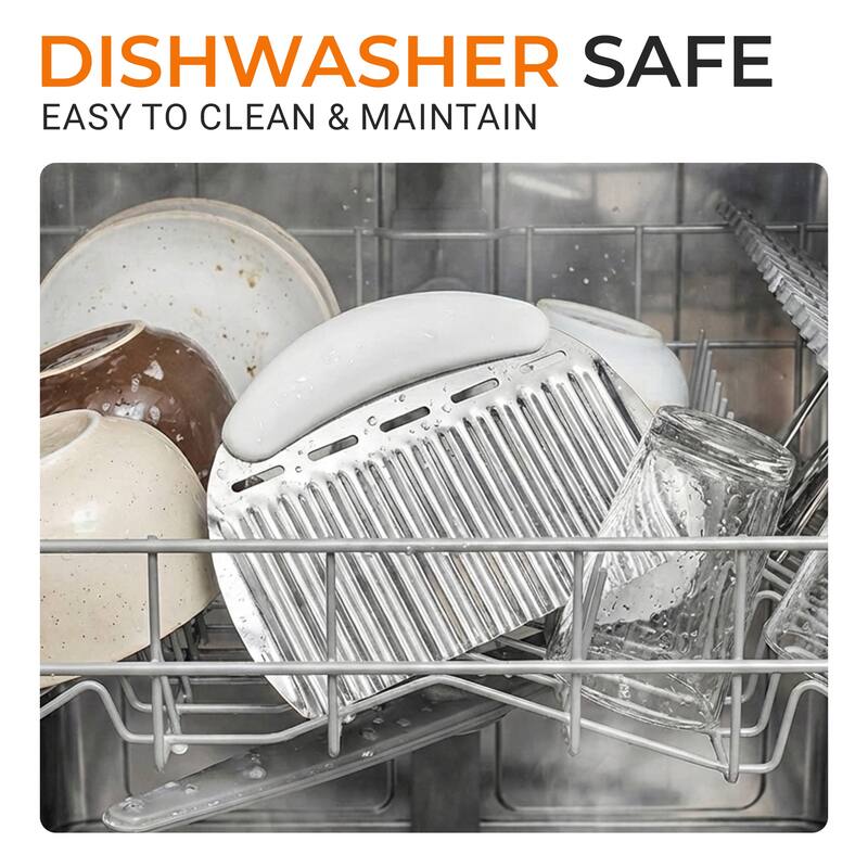 Cheer Collection Large Crinkle Cutter Stainless Steel Wavy French Fry and Vegetable Slicer