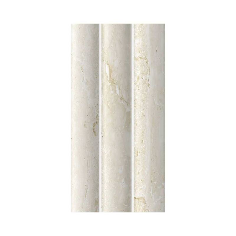 Lyrical 4.5x9 Matte Marble Look Porcelain Fluted Ribbed Tile - Wall, Backplash