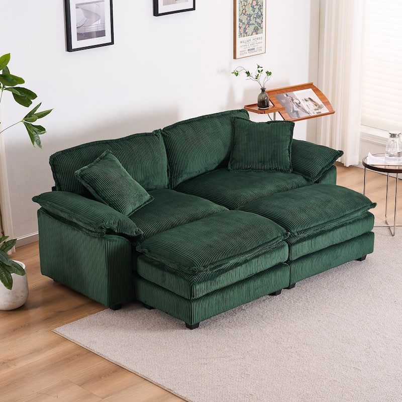 84.60" Corduroy 2 Seater Sofa