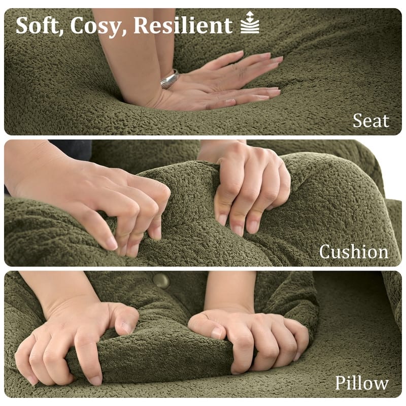 68.5-In Modern Upholstered Living Room Sofa With Decorative Throw Pillows