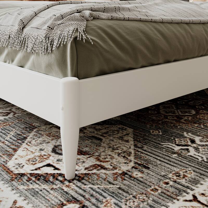 Aria Solid Wood Modern Low Profile Platform Bed