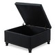 preview thumbnail 30 of 37, Large square storage ottoman with wooden legs