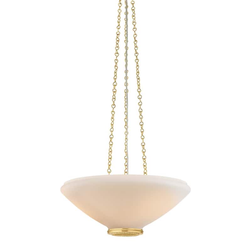 Hudson Valley Lighting 2317 Awosting 3 Light 17" Wide Pendant with - Aged Brass