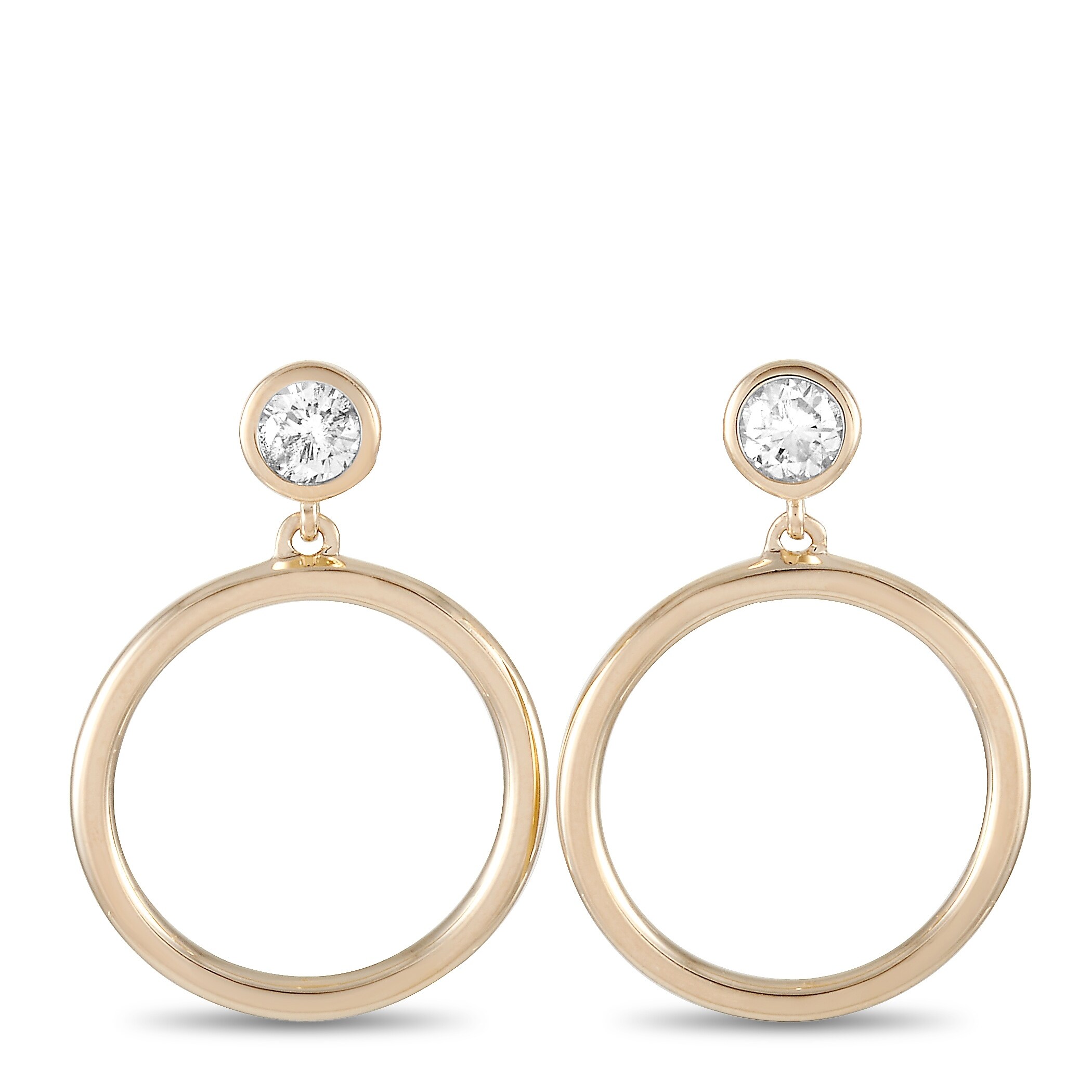 Yellow Gold 0.31 ct Diamond Earrings AER-15714Y