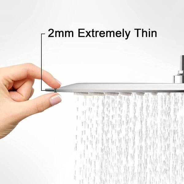 12 Inch Square Ultra Thin 304 Stainless Steel High Pressure Rain Shower ...