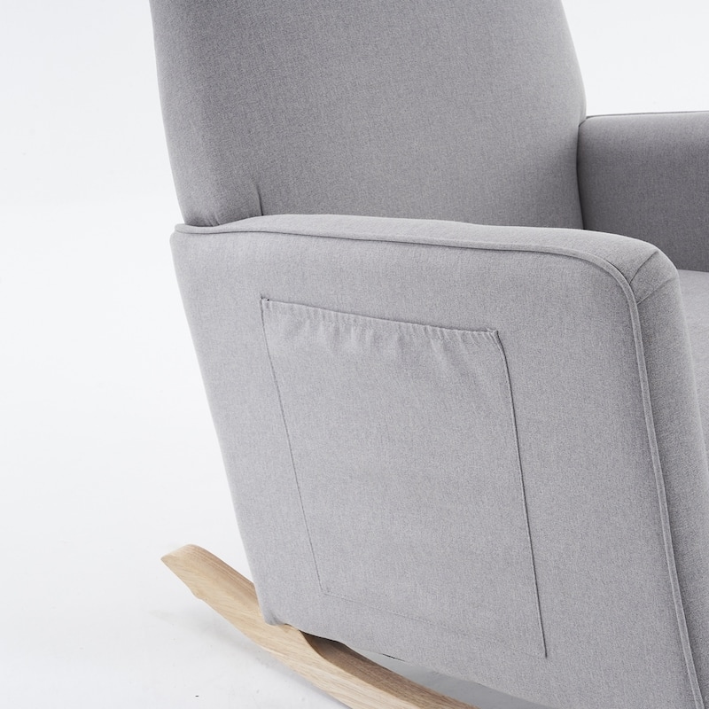 Linen Fabric Rocking Chair