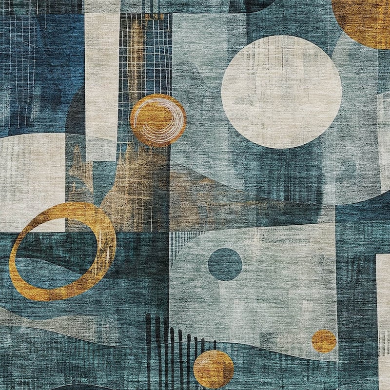 HomeRoots Geometric Transitional Rectangle Outdoor Rug