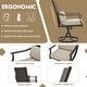 preview thumbnail 7 of 41, EROMMY Outdoor Dining Set, Swivel Rocking Chairs, Rectangular Table w Umbrella Hole, Patio Furniture Set for Backyard