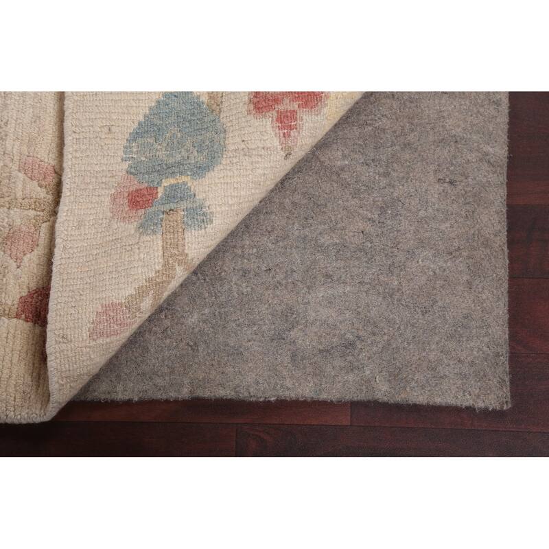 Vegetable Dye Nature Print Nepalese Wool Area Rug Hand-knotted Carpet - 5'6" x 7'7"