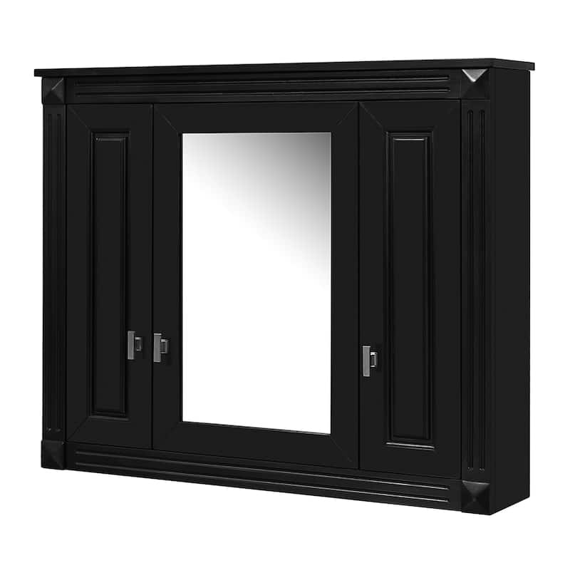 Bathroom Wall Mounted Cabinet with Mirror, Medicine Cabinet with 4 Shelves, Mirrored Door Over Toilet Storage Cabinet