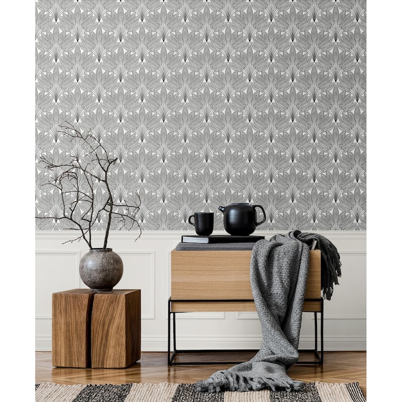 NextWall Peacock Leaves Peel and Stick Wallpaper