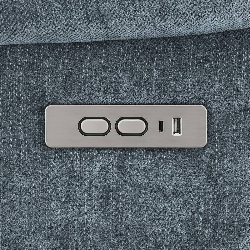 Beca Slate Blue Upholstered Power Lift Recliner