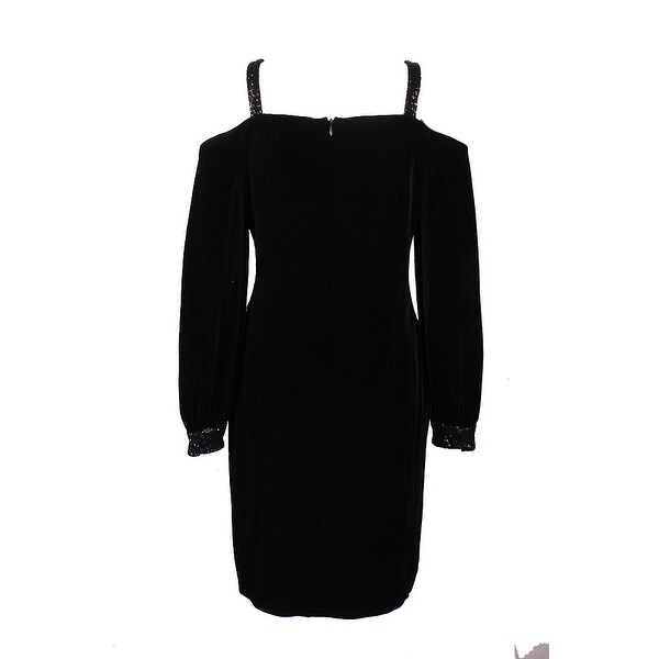 ralph lauren black velvet dress