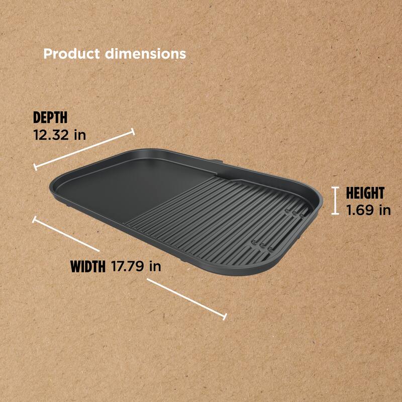 Ninja XSKGRDLXL Woodfire Grill & Griddle Plate, Compatible with OG800 and OG900 Series