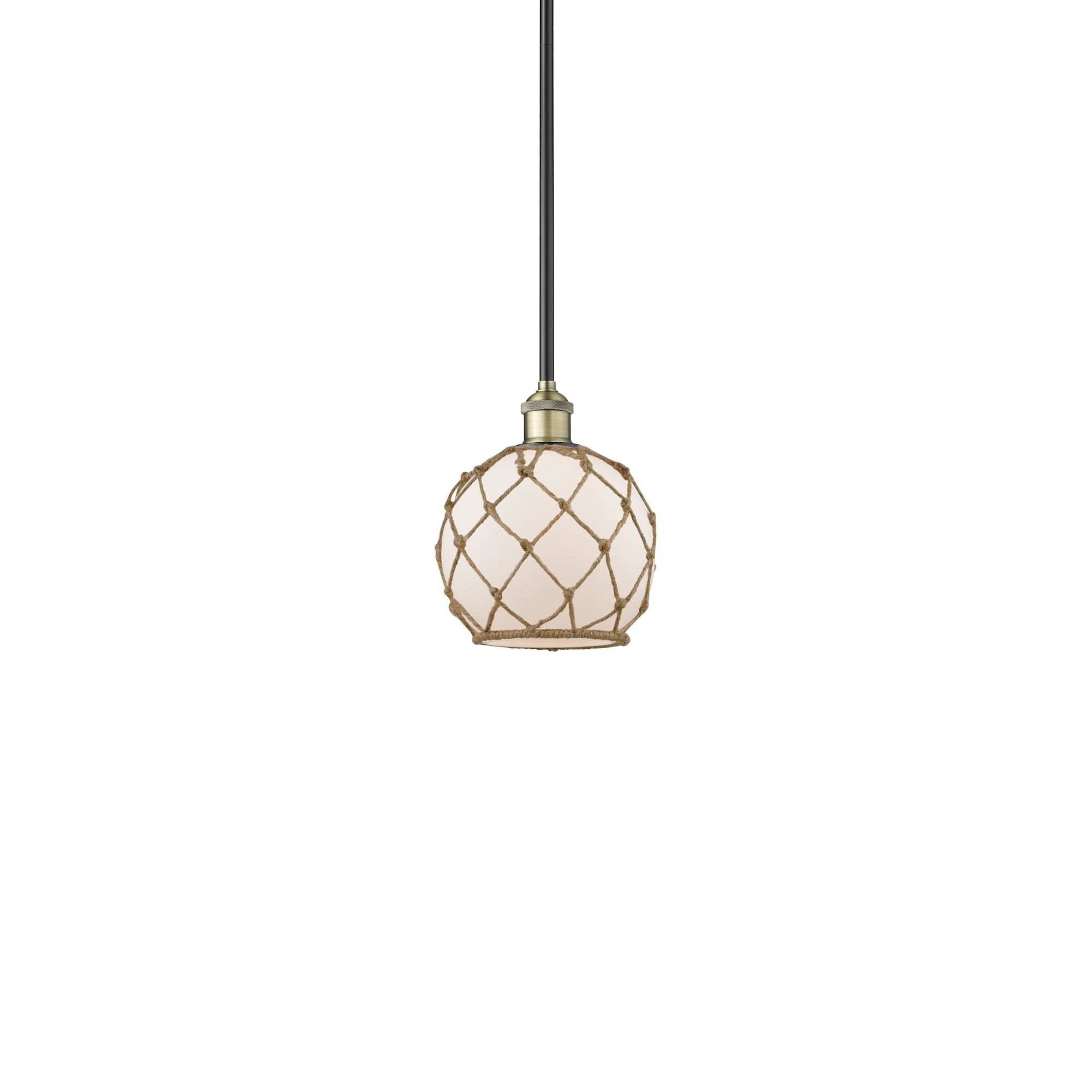 Innovations Lighting 616-1S-10-8 Farmhouse Rope Pendant Farmhouse Rope