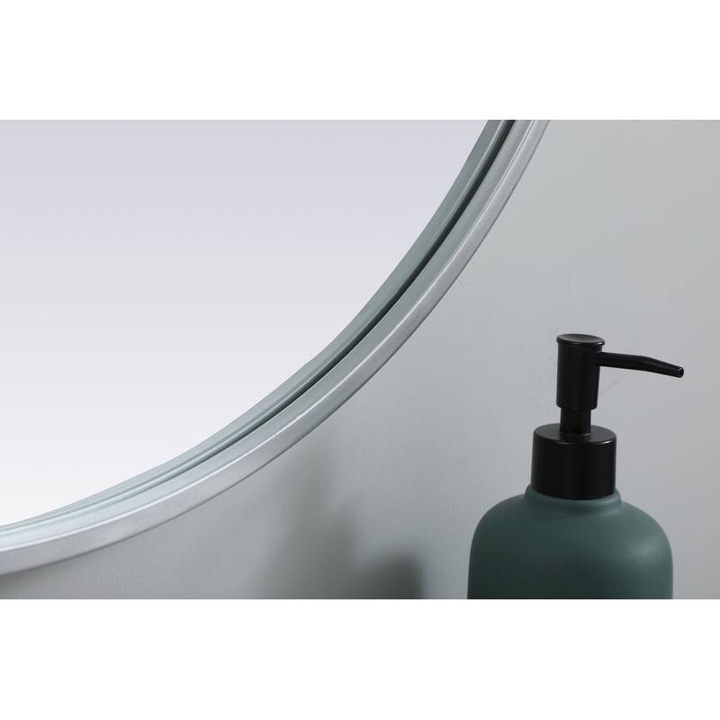Indigo Home Metal Frame Oval Mirror 24x30 Inch