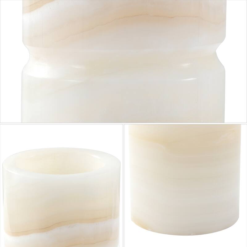 SAFAVIEH Home Kavo 11.8-inch White/Ivory/Rust Jade Vase