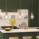 preview thumbnail 8 of 7, Annie Brass and Clear Glass Pendant - Brass/Clear