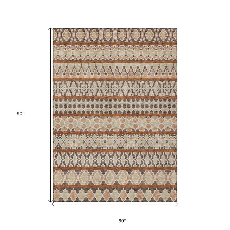 HomeRoots Quatrefoil Transitional Rectangle Outdoor Rug