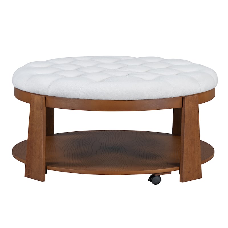 Modern Large Round Ottoman Coffee Table