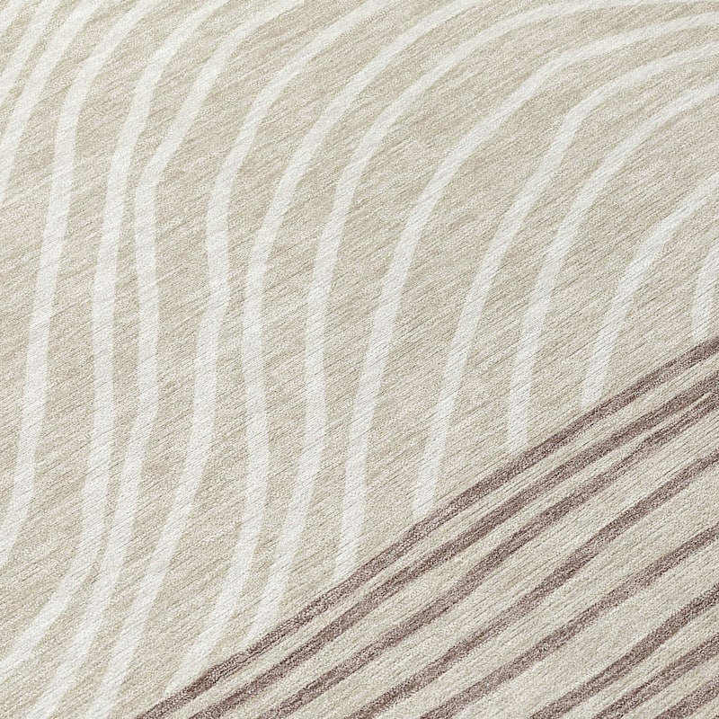 Machine Washable Indoor/ Outdoor Modern Arches Chantille Rug