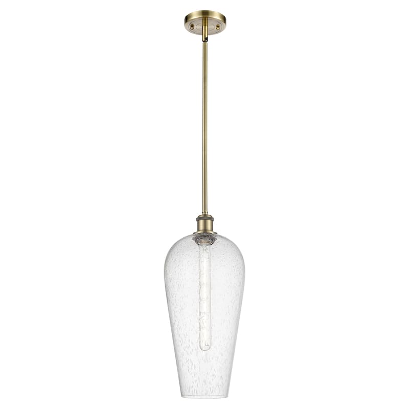 Innovations Lighting Endless Possibilities Ballston - Chelsea - 1 Light 8" Stem Hung Mini Pendant - Antique Brass/Seedy