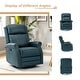preview thumbnail 25 of 34, Alina Modern 20''w Genuine Leather Swivel Rocker Nursery Manual Recliner Chair with Rolled Arms by HULALA HOME
