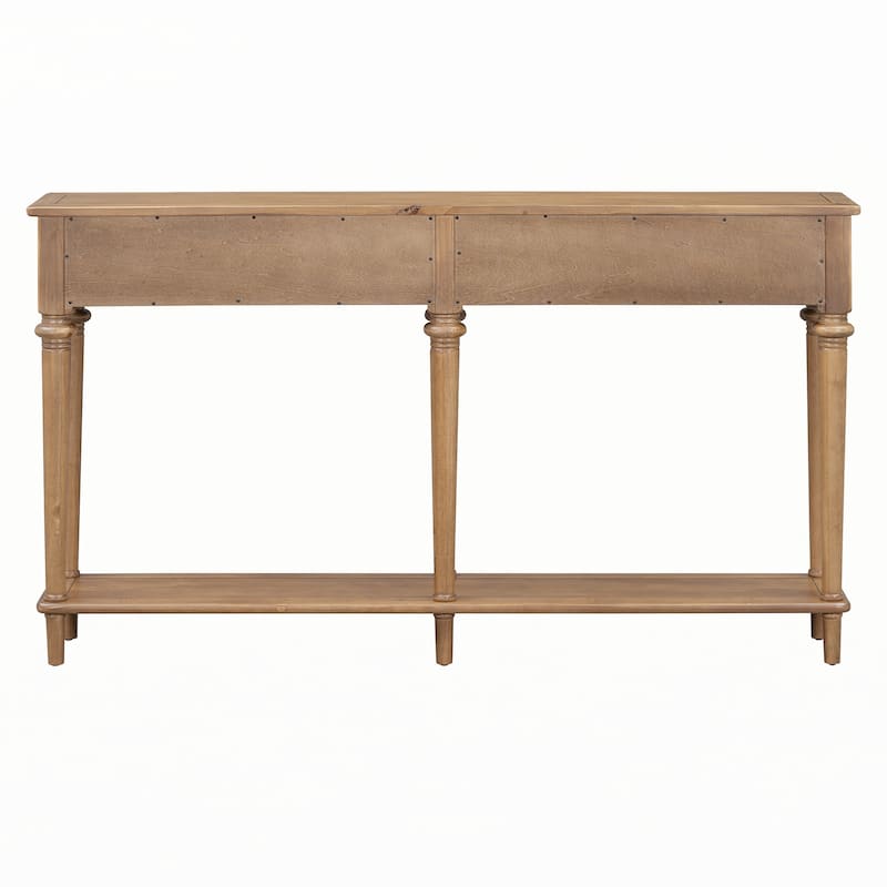 Entryway Table with 4 Drawers(Old Pine)