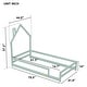 preview thumbnail 40 of 52, Twin Size Montessori Floor Bed with Fences, Wood Twin Kids Bed Frame